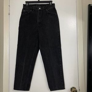 Vintage Levi's Orange tab tapered High waist black jeans 90s SZ 10short 15921